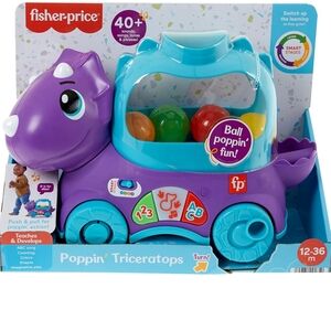 Vibrant Purple and Blue Learning Triceratops Toy with Interactive Features